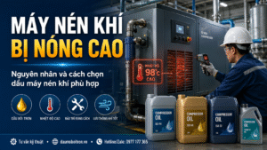 máy nén khí bị nóng cao